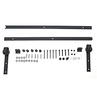 Homgrace Schiebetürbeschlag 6,6FT / 2M Schiebetür Blume-förmig Laufschiene Hängeschiene Schiebetürsystem Tür-Hardware…