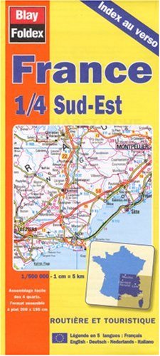 Carte routière : France 1/4 Sud-Est (avec index au verso et légende en 5 langues) francais Carte routière : France 1/4 Sud-Est (avec index au verso et légende en 5 langues) francais