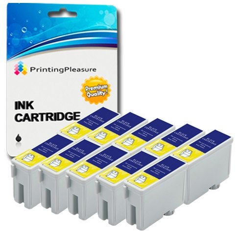 10 Tintenpatronen kompatibel zu Epson T028 für Epson Stylus C50 C60 C61 CX3100 - Schwarz, hohe Kapazität