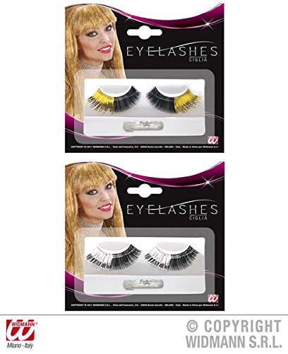 BICOLOUR METALLIC EYELASHES 1 of 2 colours SFX for Cosmetics