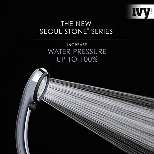 The Original | New 2018 Black Series | Seoul Stone Handheld Shower Head | Ultimate Showerhead for Bath Essential
