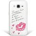 Produktbild Samsung Galaxy Core Prime Hülle, WoowCase® [Hybrid] Handyhülle PC + Silikon für [ Samsung Galaxy Core Prime ] Phrase und Lippen - Tienes tres opciones te beso, me besas o nos besamos Handytasche Handy Cover Case Schutzhülle - Transparent