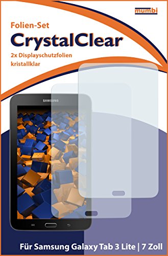 2 x mumbi Schutzfolie Samsung Galaxy Tab 3 7.0 Lite (7 Zoll) Folie Displayschutzfolie (nur Tab 3 T110 OHNE Telefonfunktion) - 3