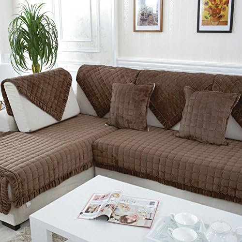 Flannel fabric sofa cushions/ anti-sliding fashion plush sofa towel-A 70x210cm(28x83inch)