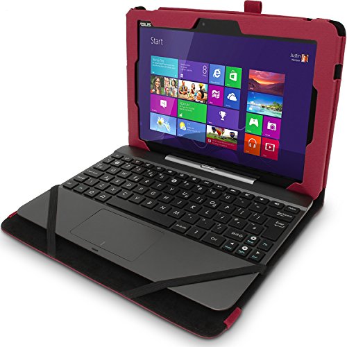 igadgitz Pink Rosa PU Ledertasche Hülle Folie für Asus Transformer Pad TF103C 10.1 Zoll mit Multi-Winkel Betrachtungs + Stylus-Stift Elastischen Halter + Displayschutzfolie - 4