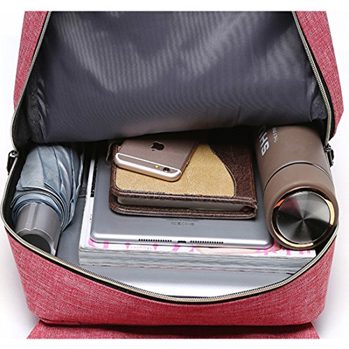 Scheppend Vintage Laptop Rucksack  Rucksack Canvas College Rucksack Schulbeutel f  r Jungen  M  dchen Passend f  r 15-Zoll Laptop Pink