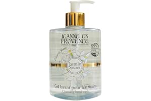 JEANNE EN PROVENCE - Gel Lavant pour les Mains - Parfum Jasmin Secret - Flacon Pompe 500 ml - 95% d'Ingrédients d'Origine Naturelle - Fabriqué en France à Grasse