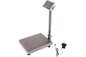 DE ROSA SHOP Balance numérique électronique professionnelle de 300 kg avec affichage de la balance industrielle rechargeable pour utilisation dans les magasins, les maisons, les entreprises.