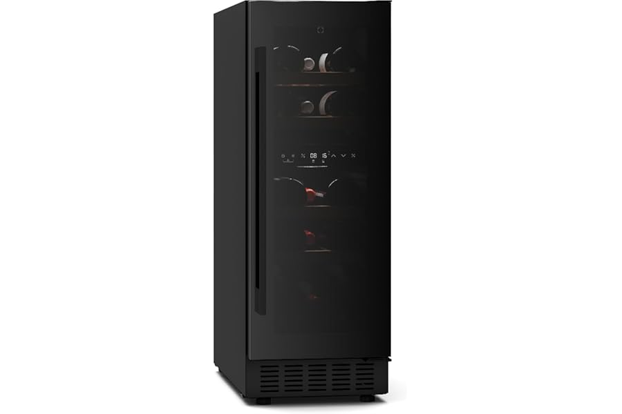 Klarstein Velaire Double Temperature Wine Rack – 17 Bottles, 2 Zones 5-22 °C, LED, Touch, Built-in or Freestanding, Wine Cooler