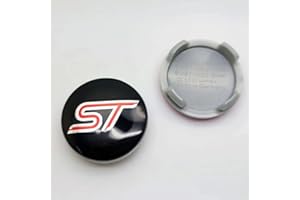 OBONG 4 Piezas Coche Tapas Centrales Tapa Central del Cubo Compatible con para Ford ST Fiesta EcoSport Explorer Escort Kuga Focus 1 2 3 mk2 mk3 mk4 mk5 mk7 54mm 60mm Tapacubos Tapas Embellecedoras Centro