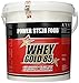 Produktbild WHEY Gold 85, Eimer 5000 g mit Meßlöffel, Wheyprotein-Konzentrat und CFM Wheyprotein-Isolat, zum schnellen Aufbau von Muskelmasse. Geschmack: Erdbeer