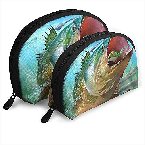 Basse rayée (2) Trousses de Maquillage WomenTravel Tissu imperméableSac de Maquillage pour Petite Pochette