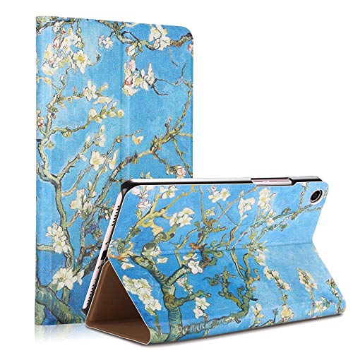 KATUMO. Xiaomi Mi Pad 4 Case, Funda con Auto Wake/Sleep Función para Xiaomi Mi Pad 4,Flores de Almendra