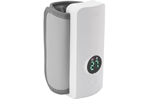 Asixxsix Babyflaschenwärmer, Tragbarer, Wiederaufladbarer, Kabelloser Milchflaschen-thermowärmer Mit LCD-Display, Genaue Temperaturregelung, Einstellbarer Reise-muttermilchwärmer Für Unterwegs