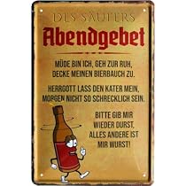 Blechschild 'Bier Ist Billiger Als Benzin' – 20x30 Cm Vintage-Wanddekoration Mit Witzigem Spruch