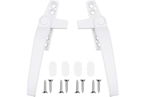 Leikedun Universal Window Handle Replacement Kit White Double Glazing Window Handles with Fixing Screws Right/Left Hand for Home Office Room Inside Outside Windows