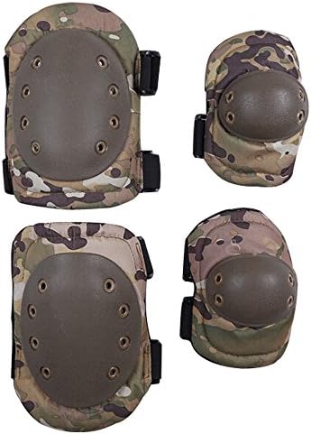 G-i-Mall Advanced Tactical Protective Pad Set with Knee Pads and Elbow Pads 2 packs/ CP Camouflage