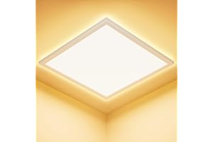 STYLANDA Feliigo Plafoniera LED Soffitto 24W, 3000K Ultra Sottile Lampada da Soffitto Quadrata, 2800LM Plafoniera Bagno IP44 Impermeabile Ø30CM Lampadario LED per Camera da Letto, Cucina, Soggiorno, Balcone