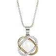 CLARA 925 Sterling Silver Real Pearl Knot Pendant Earring Chain Jewellery Set | Gold Rhodium Plated | Gift for Women & Girls