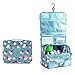 Women Lady Flower Pattern Zipper Multi-funtion Toiletry Bag Container Travel Case Makeup Box