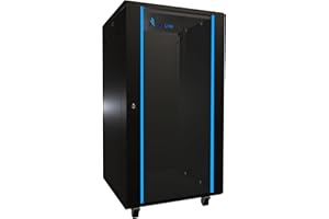 EXTRALINK Armadio di rete da 19 pullici 22 U 600x800 pannelli laterali rimovibili autoassemblati Armadio rack 19 pollici per UPS Switch vetro temperato nero Armadio rack per server