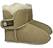 Poppy sheepskin baby booties sand colour small 0 - 6 months