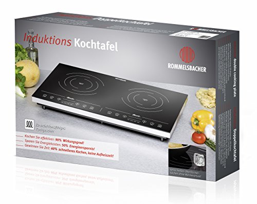 Rommelsbacher CT 3410/IN Induktion Glaskeramik Doppelkochtafel, 3400 W - 6