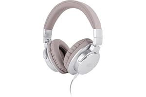 Linsoul Kiwi Ears Division Auriculares Over Ear, Cascos de Monitorización con Controlador Dinámico de 40mm, Auriculares Gming con Cable, Cascos DJ para Músicos Profesionales Ingenieros (Plateado)