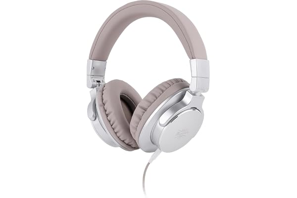Linsoul Kiwi Ears Division Casque Supra-auriculaire Dynamique 40 mm, Gaming Filaire, DJ pour Musiciens Professionnels et Ingénieurs (Argent)