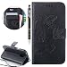 Produktbild SainCat Ledertasche Brieftasche im BookStyle PU Leder Hülle Wallet Case Folio Schutzhülle Bumper Handytasche Flip Cover Etui Case für Samsung Galaxy S5 Mini