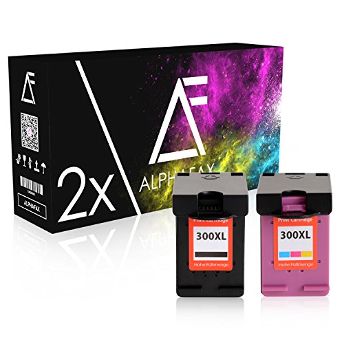 2 Alphafax Tintenpatronen kompatibel zu HP 300XL CC641EE CC644EE DeskJet F-2410 2420 2430 2440 2480 2492 4210 4224 4230 4235 4240 4272 4275 4280 4424 4435 4440 4450 4470 4472 4480 4492 4580 2400 4200 4400 4500 Series - Schwarz 20ml, Color 21ml