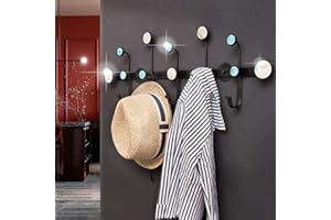 BOCbco Appendiabiti a Parete Moderno Muro Ganci Design Moderni Appendiabiti Da Ingresso Pomelli Mensola Ferro Battuto Design Del Gancio Di Conchiglia D'Altura/Black/5 ganci