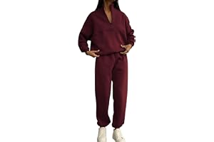 Lounge-set för kvinnor joggingbyxor och sweatshirt set sportkläder set med dragkedja byxor fickor träningsbyxor tvådelat set