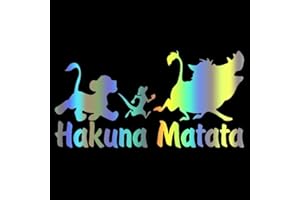 AeRko Autocollants créatifs Hakuna Matata animaux pour voiture, décalcomanies décoratives en vinyle, décalcomanies de style de voiture, pare-chocs fenêtre (couleur : C, taille : 17 cm)