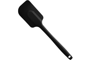 MASTRAD - Spatule - Maryse - Pâtisserie Desserts Nappage - Unibloc - En Silicone - Ne Raye Pas Les Casseroles - Noire, Noir