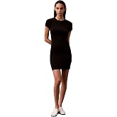Calvin Klein SS CTN CONTOUR 1X1 RIB SS MINI D Elbise Kadın