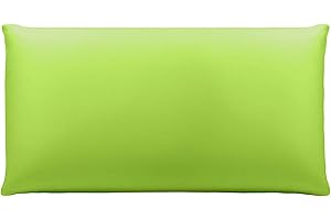 H HANSEL HOME Funda de Almohada de Microfibra con Cremallera Funda Almohada Transpirable Suave Antiarrugas (Verde, 45x135 cm)