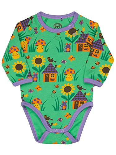 Ej Sikke Lej Baby Girls 0-24m Mouse & House Langarmbody Bodysuit, Multicoloured (Dahlia Purple 584), 3-6 Months (Manufacturer size: 68)