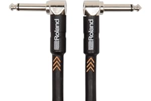 Roland Câble de pédale/patch gamme Black Connecteurs coudés en jack 1/4 de pouce, 1 m - RIC-B3AA