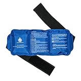 Hot & Cold Reusable and Flexible Gel Ice Pack with Strap for Pain Relief | Best as Heat Wrap or Cold Pack for Back, Waist, Shoulder, Neck, Ankle and Hip