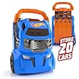HOT WHEELS Car Case Launcher I Stores up to 20 cars I 2-in-1 storage and launcher that connects to other setsI For Kids 3 Years & Up I (Cars not included)