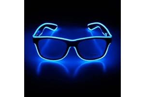NIWWIN Occhiali LED, occhiali LED Cyberpunk, occhiali neon a filo flessibile, per discoteche, Natale, feste, regali, costumi Halloween, cosplay.