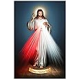 Dharvika Innovations Jesus Christ Wall Poster, Sparkle Lamination, Self Adhesive, 18 x 24 Inch