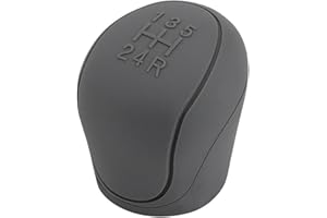 Juttzzei 5 vitesses Couvercle de Pommeau de Levier de Vitesse de Voiture en Prime Silicone, Universel Housse Pommeau de Vitesse, Anti Dérapant Couvercle Vitesse Adapté à La Plupart des Capots-Gris