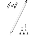 MEKO Stylus Pens for Touch Screens, 3 in 1 Magnetic Replacement Tip Tablet Touch Screen Pen, Universal High Sensitivity Stylus for iPad/Pro/Air/Mini/iPhone/Samsung/Google/Motorola (White)