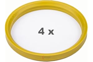 PNEUGO! 4 x anelli di centraggio 76,0 a 66,1 giallo/giallo.