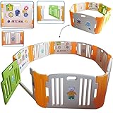 das BESONDERE: dieser Laufstall ist unendlich & beliebig erweiterbar ___ einfach zusätzliche Teile _ anstecken FERTIG ! __ Maße einer Seitenwand: 80 cm breit; 60 cm hoch / Eckverbindung: 33 cm breit; 60 cm hoch ___ aufgestellt mit 4 Seiten & 4 Ecken: circa 120 cm * 120 cm groß ( circa 1,5 qm ) / mit 8 Seiten & 8 Ecken als runde Form: circa 2,6 m Durchmesser ( circa 5,1 qm ) ___ einfacher Aufbau durch sicheres KLICK-Stecksystem ( ohne Schauben )! + Anti-Rutsch-Stopper an den Unterseiten