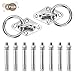 Produktbild Yissvic Augplatte Befestigungshaken Deckenhalterung 2er Edelstahl Rundring Halterung mit 8 Schrauben und Dübel (Verpackung MEHRWEG)
