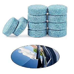H&Kshop 10Pcs Car Wiper Detergent Effervescent Tablets Effervescent Tablets Washer Auto Windshield Cleaner Glass (Pack of 10)