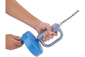 Furet Déboucheur 5 M, Furet Deboucheur Canalisation WC, Furet Plomberie Déboucheur à Manivelle Professionnel, Déboucheur à Tambour, Pistolet Déboucheur Serpent de plombier pour la Cuisine et Lavabo